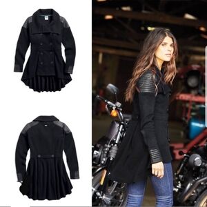 Harley-Davidson Black ActivewearPea Coat Jacket Womens Sz M